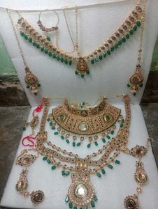Bridal Jewelry Set Green Colour