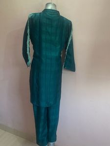 Teal Embellished Cord Set