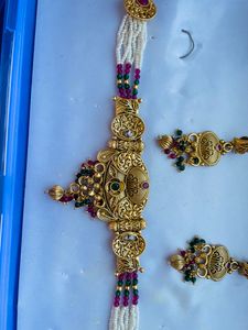 Brass Work Unique Jewellry Set