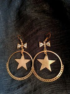 Whimsical Star Hoop Earrings
