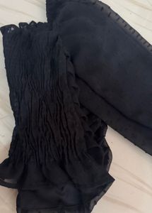 Sheer Black Swiss Dot Top