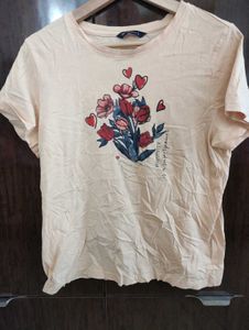 Short Sleeve T Shirt For Women, Yellow