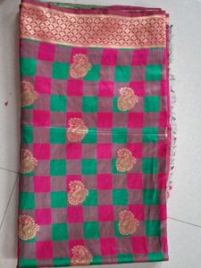 Pink &amp; Gold Sari