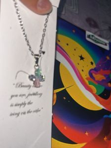 Charming Stone Cross Necklace