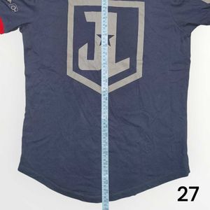Men&#39;s Justice League: Logo Blue Printed Regular