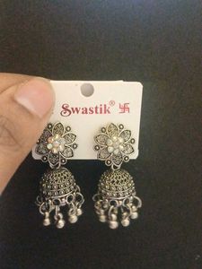 traditional silver jumka