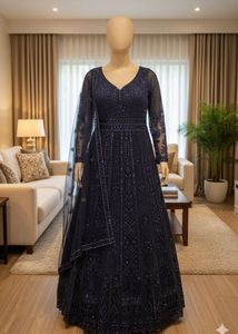 Elegant Navy Blue gown