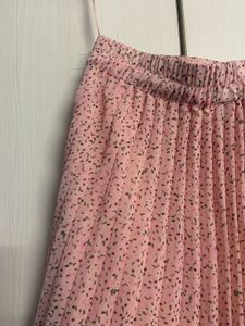 Pink Long Korean Skirt