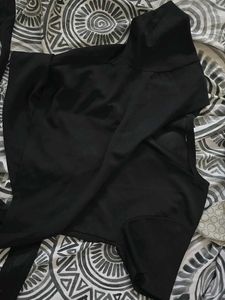 Black Wrap Cropped Top