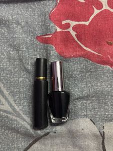 Eyeliner and mascara