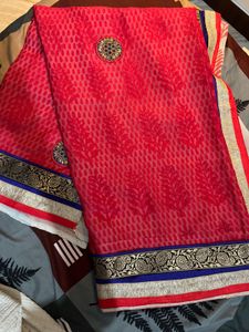 Elegant Red Saree