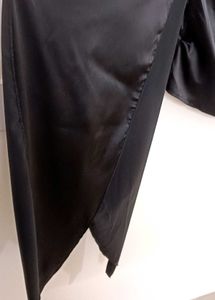 Black Bodycon Satin Dress