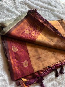 Elegant Saree with aari work blouse piece