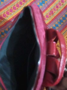 Maroon Crossbody Bag with Pockets