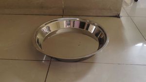 Stainless Steel Thaal Size - 12.5&#34; x 2.5&#34;
