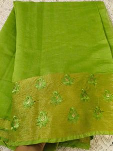 New Cotton Embroidery Saree(Unused)Price Down⤵️