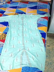 Mint Green Embroidered Kurti