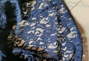 Avirate Navy Lace Top