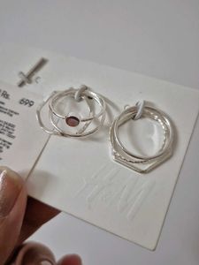 H&M Silver Ring Set (Imported)