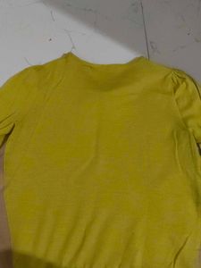Yellow &amp; Beige Peter Pan Collar Top