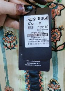 Festive Green Kurta with Bell Sleeves New
