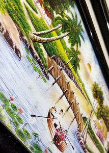 Framed Kerala Backwater Painting