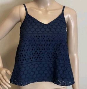 Navy Blue Hakoba Top
