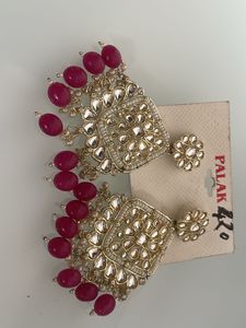 Kundan  And Meenakari Jumkas