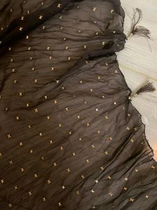 Brown and White Geometric Pattern Kurta Set