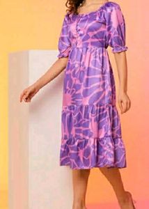 Purple Tiered Dress