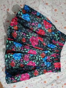 Floral Print Mini Skirt