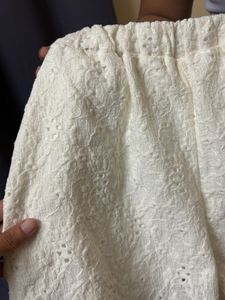 White Embroidered Women's Shorts