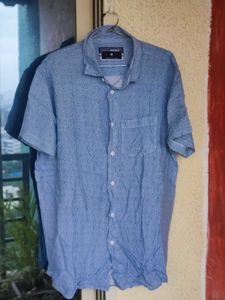 Stylish Blue Patterned Shirt
