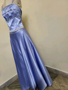 Lilac Satin Two-Piece Set