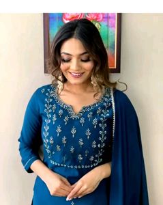 New/Unused Rayon Embroidery Kurta Set