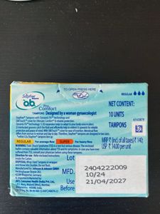 6 boxes of Stayfree by o.b. Tampons - 10 Units