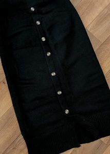 Black Button Skirt
