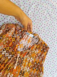 Retro Print Sleeveless Top