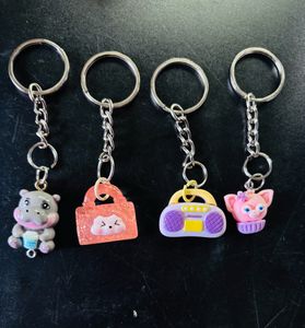 Cute Key rings/Bag Tags With Charms From Thailand