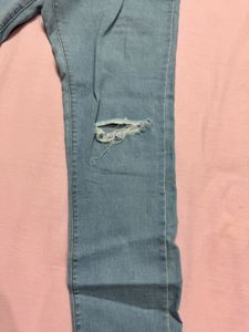 Ripped Light Wash Jeggings