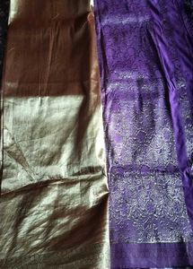Lavender BANARSI Tissue Silk Saree