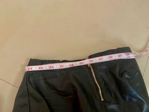 H&amp;M New Black Leather Skirt