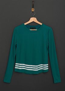 Solid SeaGreen Long Sleeve Tee
