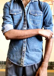 Denim Button-Down Shirt