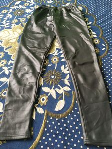 black leather legging