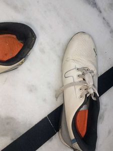 Puma White Perforated Sneakers