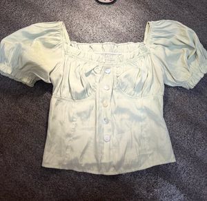 Mint Colour Crop Top