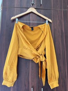 Forever21 Mustard Crop Top