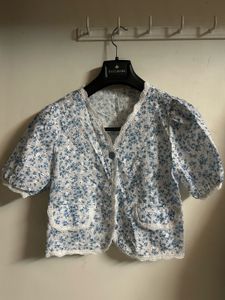 Floral Cropped Cardigan