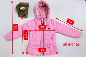 Girls Pink Puffer Winter Jacket of Age 4-7